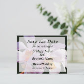 Kwijlige Roze Orchideeën Bewaar de Datum Aankondigingskaart (Staand voorkant)