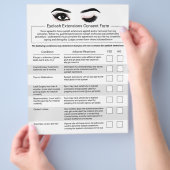 Kwijtverklaring Eyelash Extensions 2 Flyer (Hand)