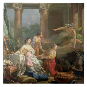 Kwik, Herse en Aglauros, 1763 (olie op doek) Tegeltje