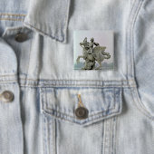 Kwik op Pegasus 1701-02 Vierkante Button 5,1 Cm (In situ)