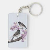 kwikstaartvogel sleutelhanger (achterkant)