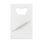 Kwikthermometer Kredietkaart Flessenopener (Achterkant)