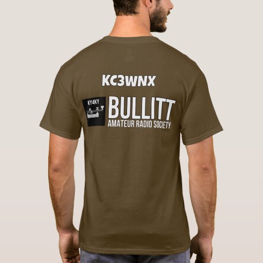 KY4KY B.A.R.S ARRL Velddag '25 T-shirt (Achterkant)