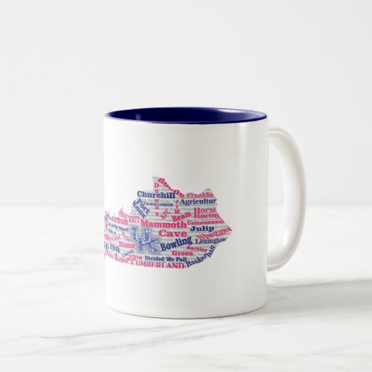 KY Word Cloud (V1 Rose) tasse à café (Devant droit)