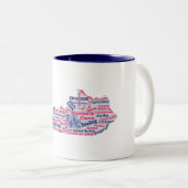 KY Word Cloud (V1 Roze) koffie-mok Tweekleurige Koffiemok (Voorkant rechts)