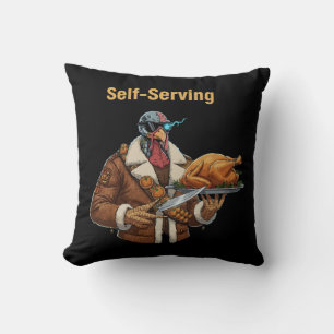 Kyborg Kalkoen wraakt Thanksgiving Kussen