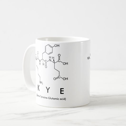 Kye peptide nom mug (Devant gauche)