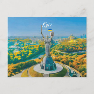 Kyiv, Oekraïne - Moeder Oekraïne Monument Briefkaart
