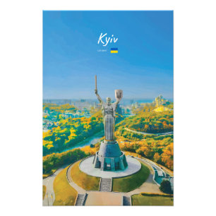 Kyiv, Oekraïne - Moeder Oekraïne Monument Foto Afdruk