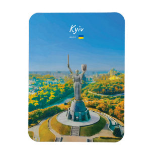 Kyiv, Oekraïne - Moeder Oekraïne Monument Rond Magneet