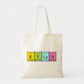 Kylan periodieke tabelnaam canvas tas (Voorkant)
