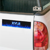 Kyle blauw vuur en vlamt bumpersticker ontwerp. (Op Truck)