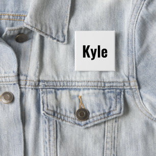 Kyle Mannen naam, Vierkante Button 5,1 Cm