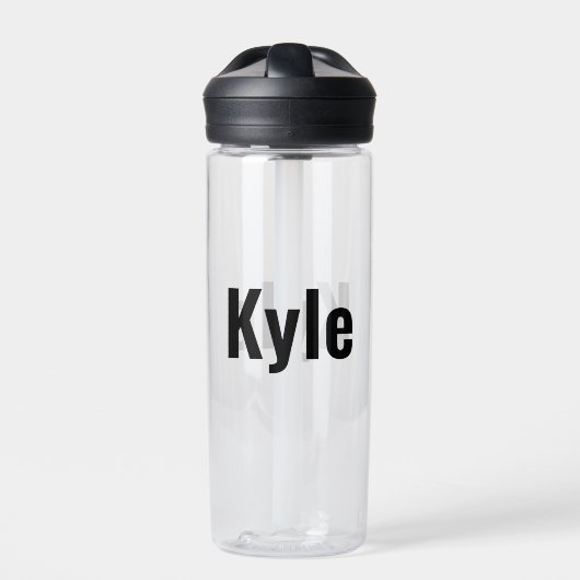 Kyle Mannen naam, Waterfles (Voorkant)