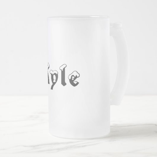 Kyle-Name Style-Frosted Mok (Voorkant rechts)