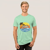 Kyle Retro Sunset Naamontwerp Tri-Blend Shirt (Voorkant volledig)