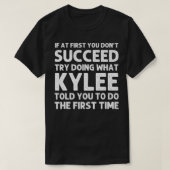 KYLEE Name Personalized Birthday Funny KerstJ T-shirt (Design voorkant)