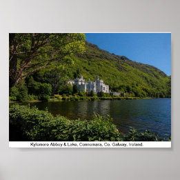 Kylemore-abdij, Connemara, Co. Galway Ierland Poster