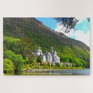 Kylemore Abdij Connemara Galway Ierland. Jigsaw Pu Legpuzzel