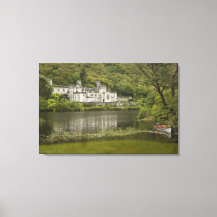 Kylemore-abdij, County Galway, Ierland, Canvas Afdruk