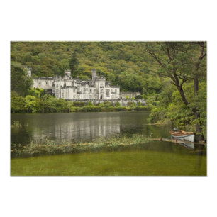 Kylemore-abdij, County Galway, Ierland, Foto Afdruk