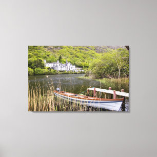 Kylemore Abdij, Ierland. Kylemore Abdij is Canvas Afdruk