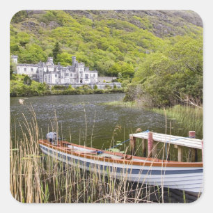Kylemore Abdij, Ierland. Kylemore Abdij is Vierkante Sticker