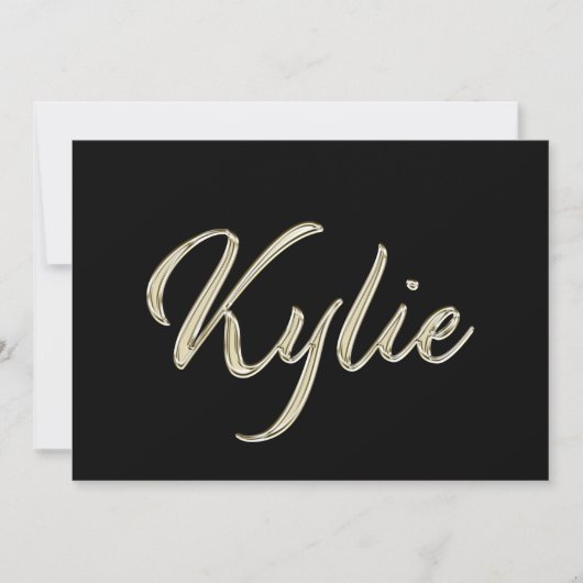 Kylie blanc or écriture carte (Devant)