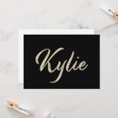 Kylie blanc or écriture carte (Devant/Arrière en situation)