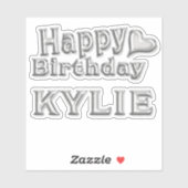 Kylie Happy Birthday Autocollants (Feuille)