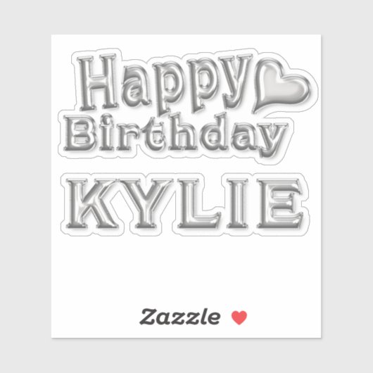 Kylie Happy Birthday Autocollants (Feuille)