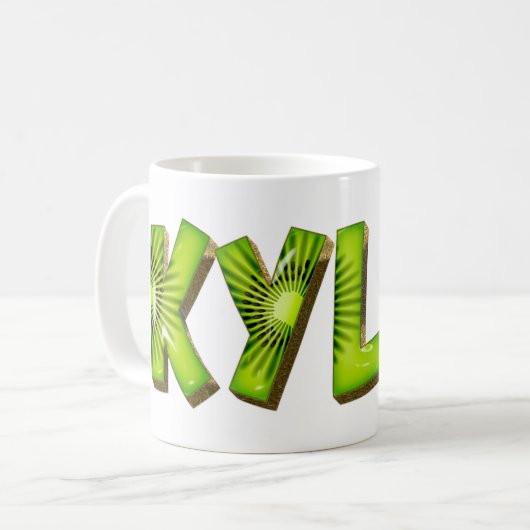 Kylie Name Kiwi Style Tasse Teetasse Café (Devant gauche)