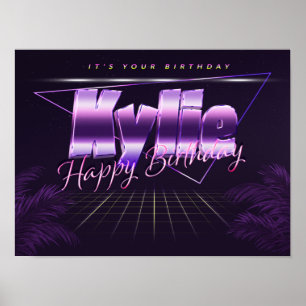 Kylie Name Vorname retro Poster Geburtstag