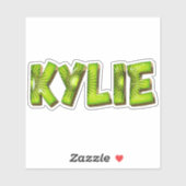 Kylie Nom Autocollant Stickers Conception Kiwi (Feuille)