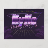 Kylie Nom Prénom Anniversaire de la carte postale (Devant)