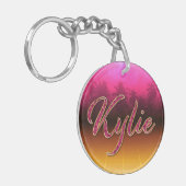 Kylie Prénom Golden rose Porte-clés (Devant gauche)