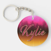 Kylie Prénom Golden rose Porte-clés (Devant)