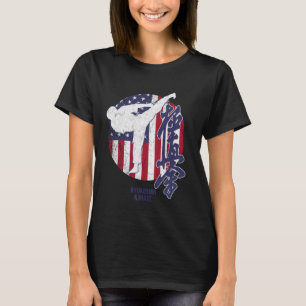 Kyokushin Amerikaanse Karate Verenigde Staten vlag T-shirt
