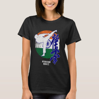 Kyokushin India Karate Indiase vlag Kyokushinkai D T-shirt