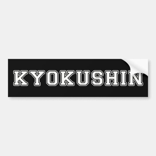 Kyokushin Karate Bumpersticker (Voorkant)