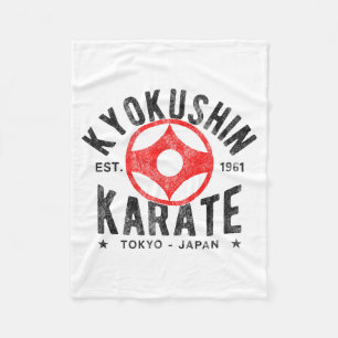 Kyokushin Karate Do Martial Arts Japan Tokyo Vinta Fleece Deken