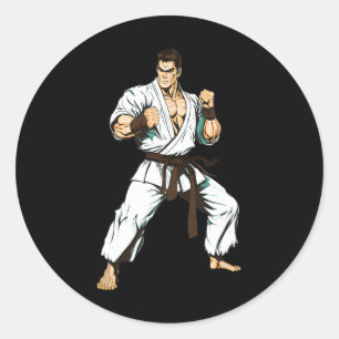 Kyokushin Karate Vechters - Japanse Vechtkunsten Ronde Sticker