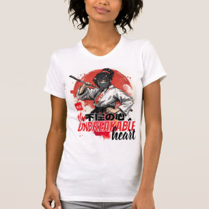 Kyokushin Onbreekbaar Hart Anime Krijger Inkt Kuns T-shirt