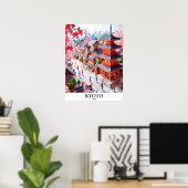 Kyoto Dreamscape Travel Art Poster (Thuiskantoor)