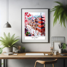 Kyoto Dreamscape Travel Art Poster