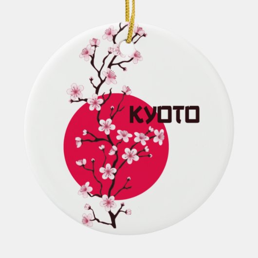 Kyoto Japan Cherry Blossom Ornament (Voorkant)