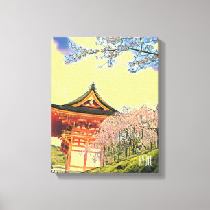 Kyoto Japan Cherry Blossom reisfotografie Canvas Afdruk