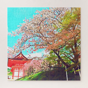 Kyoto Japan Cherry Blossom reisfotografie Legpuzzel