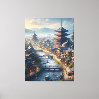 Kyoto Japan Landschapsreizen Canvas Afdruk