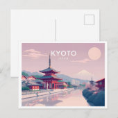 Kyoto Japan Pastel Travel Design Briefkaart (Voorkant / Achterkant)